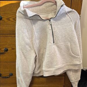 Gray Quarter-Zip Hoodie